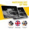 2 x 7.5cm Rectangle Stickers - 4x4 Car Driving Off