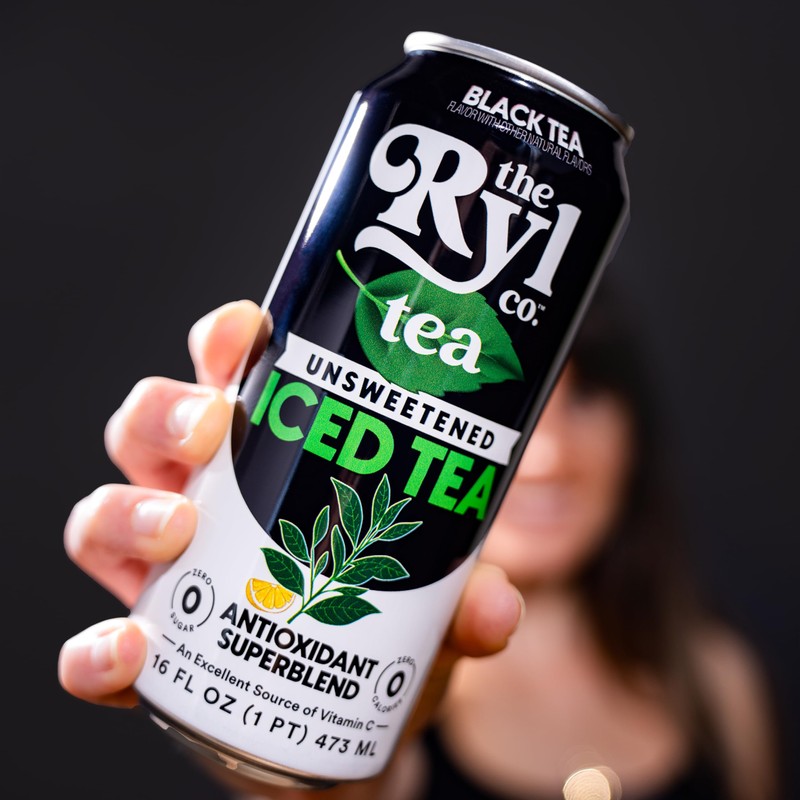 Ryl Iced Tea, Unsweetened Black Tea, Antioxidant Superblend, Zero Sugar,