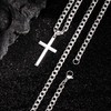 Ursteel Cross Necklace for Men - Mens Cross Necklace, Sterling