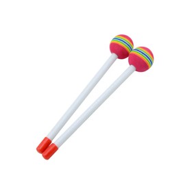 Lollipop Felt Soft Drum Stick Timpani Mallets Foam Head Drums Percussion Sticks Colorful Rainbow Drumsticks for Kids