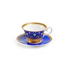 Gracie Bone China Royal Blue Floral Bone China Tea Cup