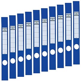 Durable 809106 Ordofix Lever Arch Spine Labels 40 x 390 mm - Blue (Pack of 10)