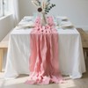 H HOMEWINS Boho Table Runner 90 x 300 cm, Dusky