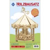 Pebaro 870/2 Holzbausatz Karussel, 3D Puzzle Kirmes, Modellbausatz, Basteln mit