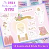 Bible Tabs with Unique Stickers, Laminated Bible Tabs for Women