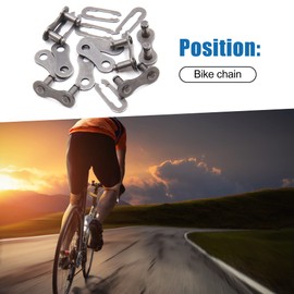 A ABSOPRO Bicycle Metal Chain Master Link Joint Clips Connectors (Set of 5)