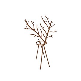 Craft Outlet Inc 12" Tin Wired Reindeer Candle Holder, Brown