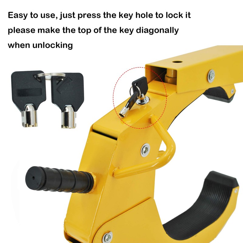 2 Pack Trailer Wheel Lock Clamp Boot Adjustable for RV