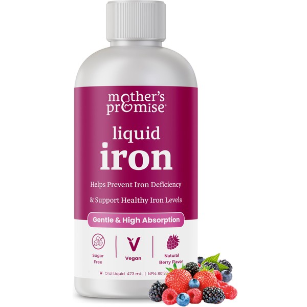 Mother's Promise Liquid Iron Supplement for Women & Men |
