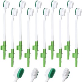 Didaey 10 Pcs Suction Swab Toothbrush Care Disposable Oral Swab Suction Toothbrush for Machine Sponge Individually Wrapped for Elderly Adults Oral Dental Mouth Care