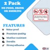 2-Pack - No Smoking Eating or Drinking in Vehicle -