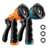 Besiter Garden Hose Nozzle Sprayer: 2 Pack 10 Watering Patterns