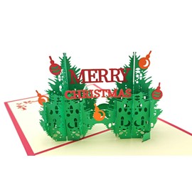 scicent Funny Christmas Cards Pop-Up Card Christmas Tree 3D Christmas Card with Decorated Christmas Tree Special Merry Christmas Card for Girlfriend, Mum or Grandma - 20826