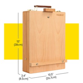 MEEDEN Tabletop Art Sketchbox Easel : Solid Beechwood Table Easels for Painting Canvas, Adjustable Desktop Easel - Art Supply Storage Box for Adults & Artist