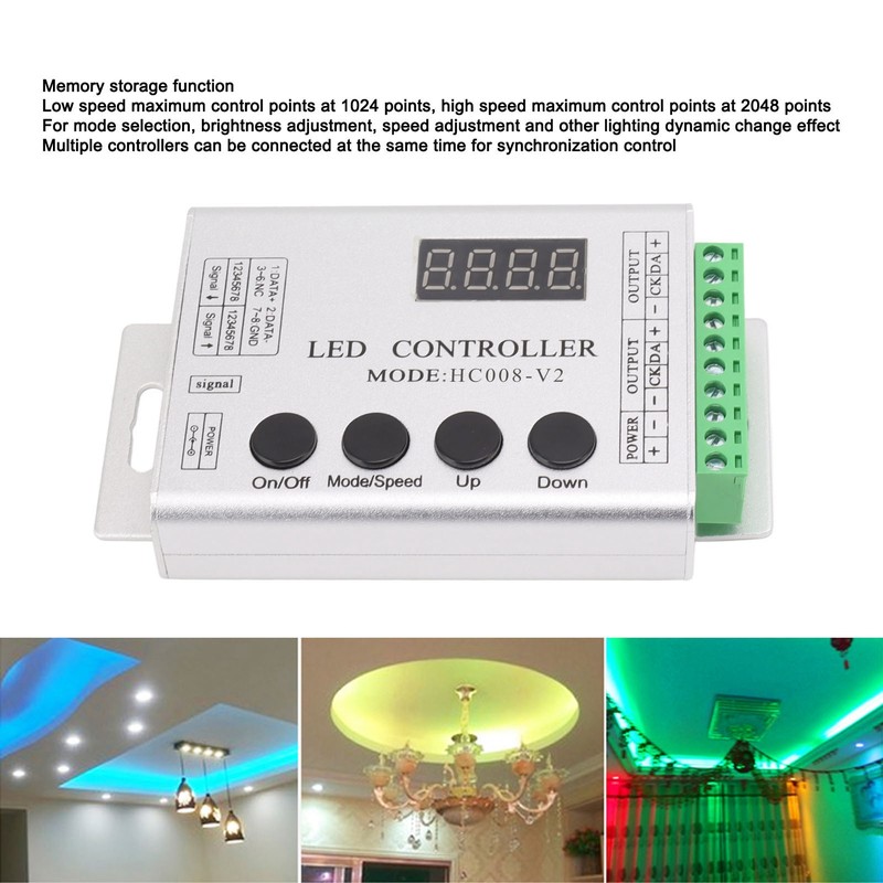 LED RGB Controller SPI Signal Light Strip Controller for 6803