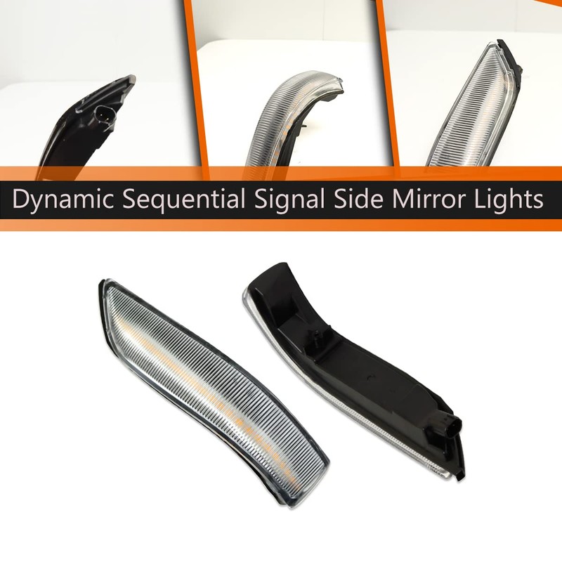 ADIIL 2PCS LED Dynamic Sequential Signal Side Mirror Lights For