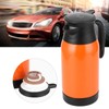 Orange Car Electric Kettle Temperature Display Car Boiling Cup Travel