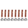 8 Pcs M8 1.25 Threaded Turbo Studs Kit 8mm Metal