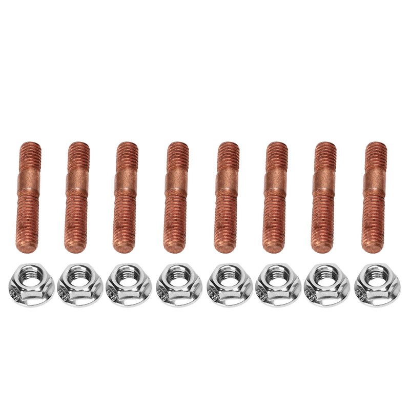 8 Pcs M8 1.25 Threaded Turbo Studs Kit 8mm Metal
