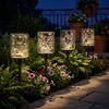 ODEETRONIC Solar Garden Lights, 4 Pack Solar Pathway Lights with