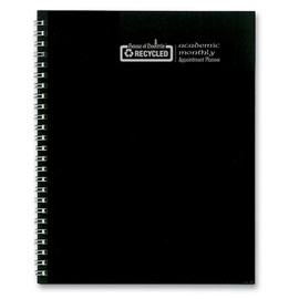 2024-2025 House of Doolittle 8.5-inch x 11-inch Academic Monthly Planner, Leatherette Cover, Black (26302-25)