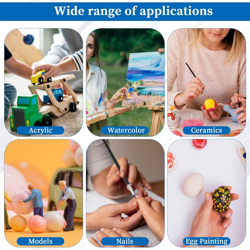 30 Pcs Tiny Detail Paint Brushes, #0 Fine Tip Paint