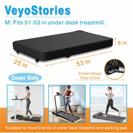 VeyoStories Under Desk Treadmill Cover, Home Dust Walking Pad Cover - Fit for 51 "-53" Portable Folding Treadmill and Under Desk Walking Treadmill