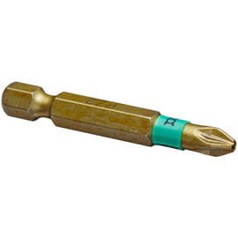 WERA 059912 Screwdriver Bit for Pozidriv Screws, Insertion 0.25 inches (6.35 mm), Blade Size PZ2, Total Length: 2.0 inches (50 mm)