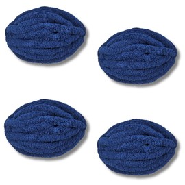 MARCYNMYA Chunky Yarn No7 Thick Yarn, 250 Grams 32 Yards (Dark Blue, Pack of 4)