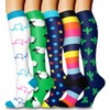 5 Pairs Compression Socks for Women & Men Circulation Support
