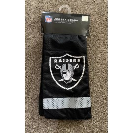 Little Earth LAS VEGAS RAIDERS JERSEY SCARF PROFANITY BY LITTLE EARTH ZIP POCKET 56" L x 7" W