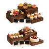 Arttown 6-Pack Buffet Risers and Stands for Food Display Wood