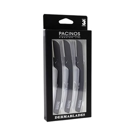Pacinos Derma Blades Para Hombres: Navaja De Precisión Para El Cuidado De La Barba, Exfoliante Y Con Hojas 100% De Acero Inoxidable.