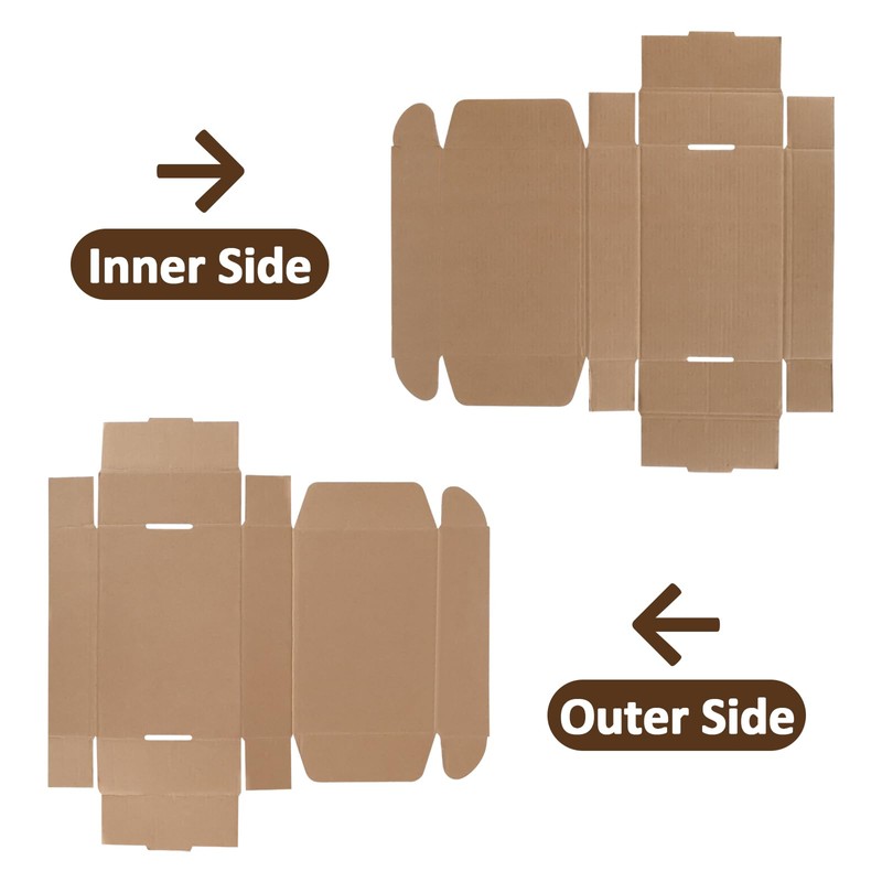 Small Cardboard Boxes, Brown Corrugated Shipping Boxes 7.3x5 x1.8 Inches