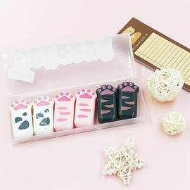 LOPURO White Out Correction Tape, 6Pcs Mini White Out Tape Pastel Color Correction Tape Eraser Easy to Use Applicator Instant Corrections for School Office Home Supplies