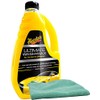 Meguiars Ultimate Wash & Wax (48 oz) Bundle with Microfiber Cloth (2 Items)