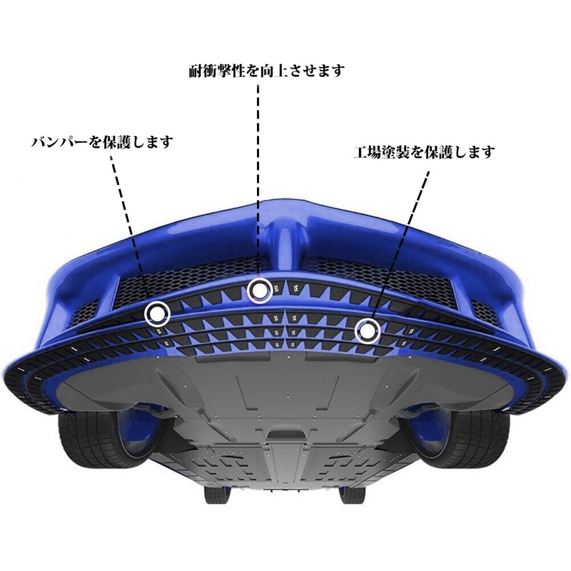 XUKEY Front Bumper Protector, Under Guard, Scratches Under Protector, Bumper