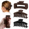 TOCESS Silicone Flexible Claw Clip: 3 Pack Bendable Matte Large