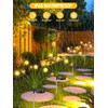 2 Pack Solar Garden Lights Outdoor,16 LED Solar Dandelion Bee