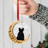GOSBLUE Black French Bulldog Ornaments Christmas Tree, Frenchie 2 Layer