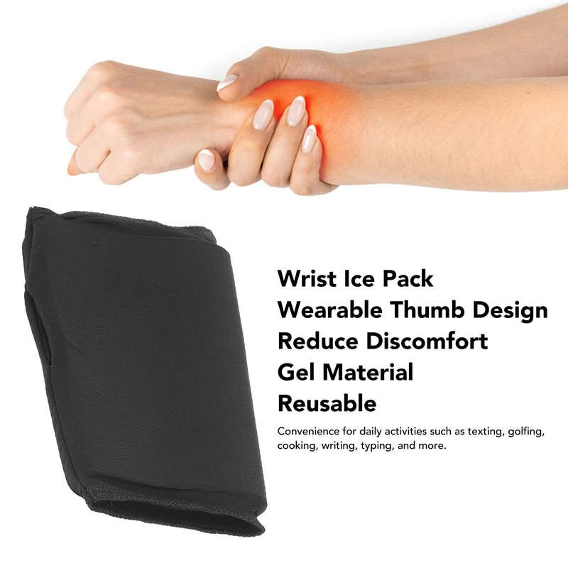 Wrist Ice Pack Soft Gel Hot Cold Compress Wearable Thumb