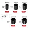 sourcing map 25pcs Round Rubber End Caps 6mm 9mm 12mm