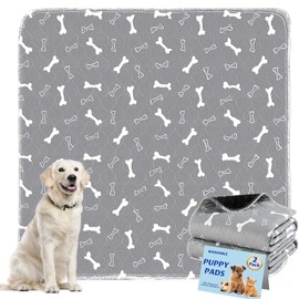 Baodan Washable Pee Pads for Dogs Large 54" x 54" 2-Pack Reusable Puppy Pads Pet Training Pads, Fast Absorb Dog Mats, Waterproof Whelping Pad, Non-Slip Protects Against Urine Leakage