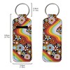 SEANATIVE Hippy Floral Lipstick Keychain Holder for Women Elegant Chapstick