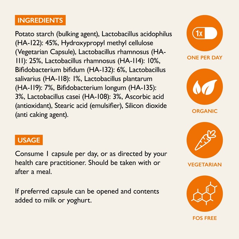 Udo's Choice Super 8 Immune Probiotics - Hi Count Microbiotics