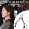 Set of 4 Hair Extension Pliers & Pulling Loop Tool