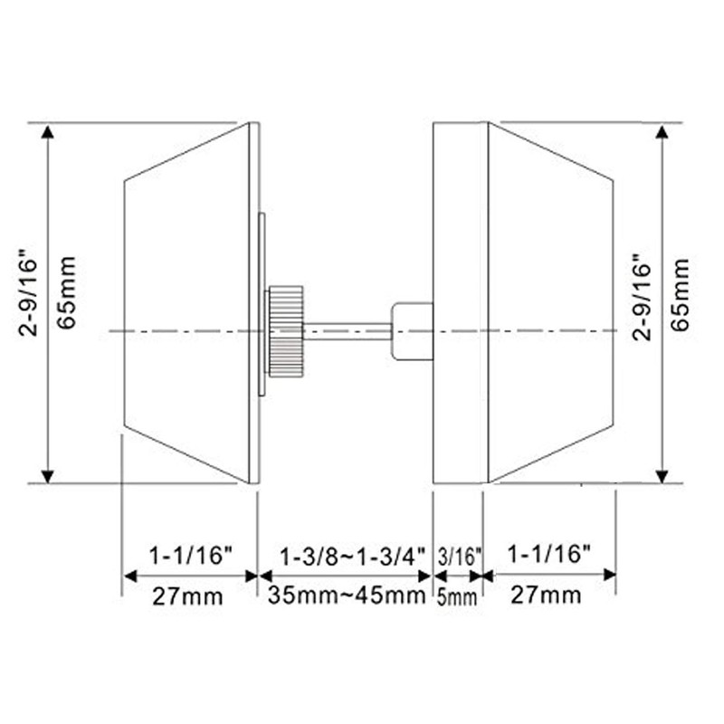 Gobrico 5 Keyed Alike Double Cylinder Deadbolts with Same Key