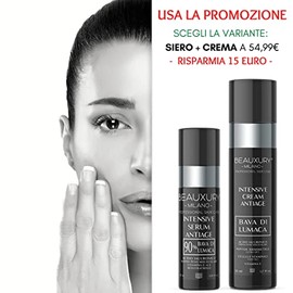 Beauxury Milano Ultra Lifting Serum - Vegan Antiaging Face Cream with 90% Organic Snail Slime Hyaluron, Resveratrol, Vitamin A, C & E - Moisturising Cream Against Wrinkles, Dark Circles - 30ml