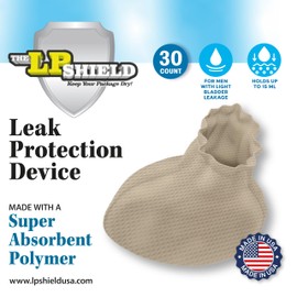 LP Shield™ for Men – 30 Count Disposable Male Incontinence Guards | Leak & Odor Protection, 15 mL Absorbency, Latex-Free, No Straps or Adhesives, Post-Void Dribble Pads