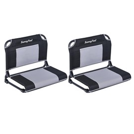 SUNNYFEEL Oversized Stadium Seat for Bleachers with Back Support Extra Wide, Bleacher Stadium Seats Chairs with Backs Portable Bleachers Seat with Hook for Sports Events Baseball Soccer Benches